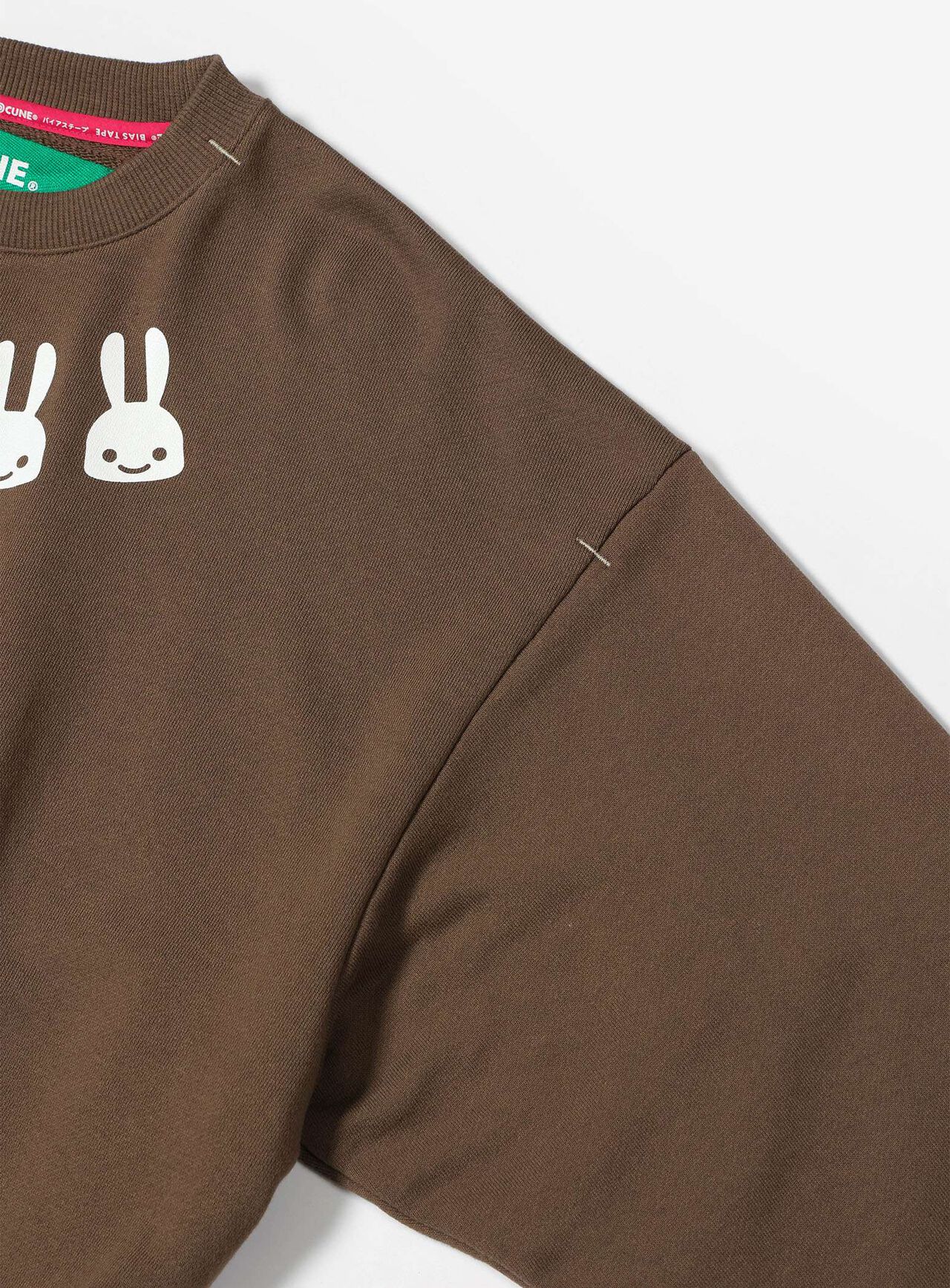 Wide Crew Neck Sweatshirt,BLACK, large image number 3