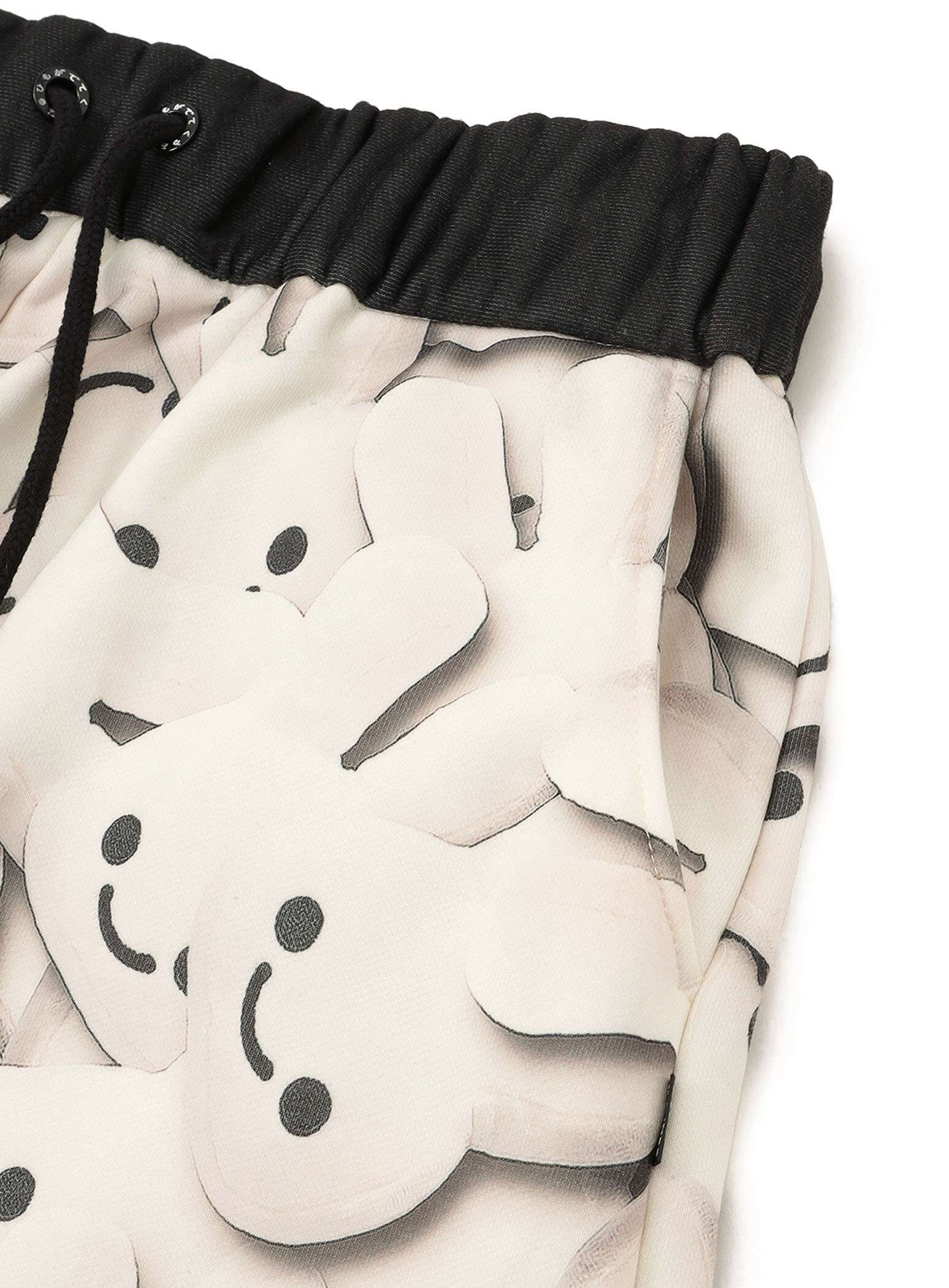 Plush printed sarouel pants