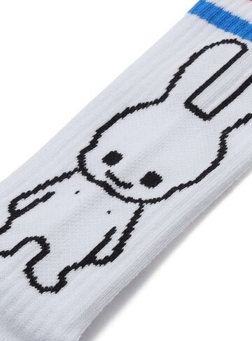 Line Bunny Socks,BLUE, small image number 1