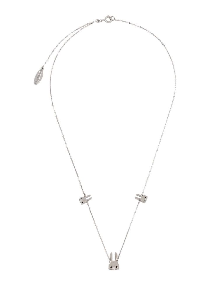 Rabbit eating stone necklace,, medium