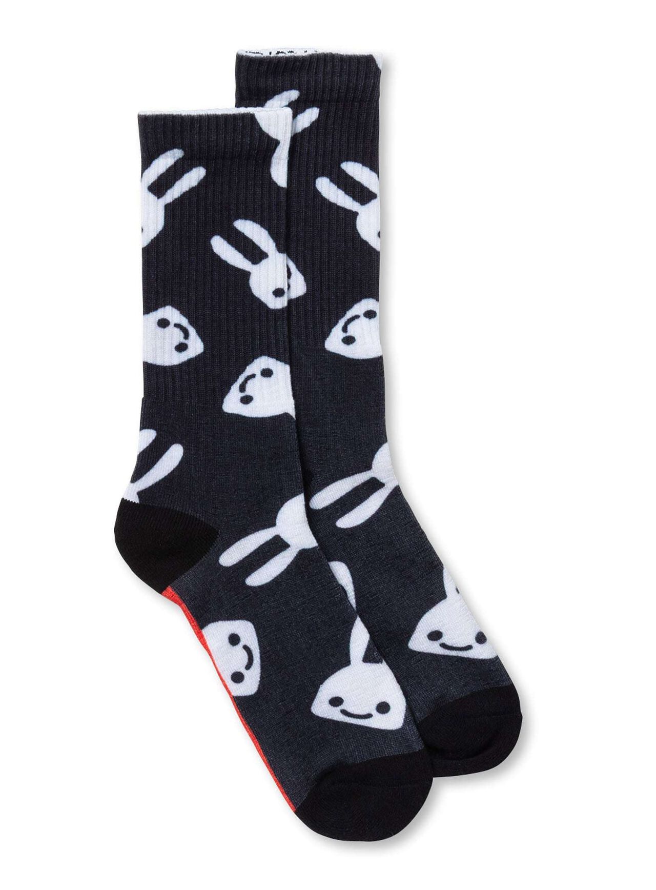 Printed Socks Rabbit,BLACK, large image number 1