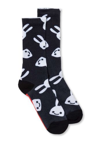 Printed Socks Rabbit,BLACK, small image number 1