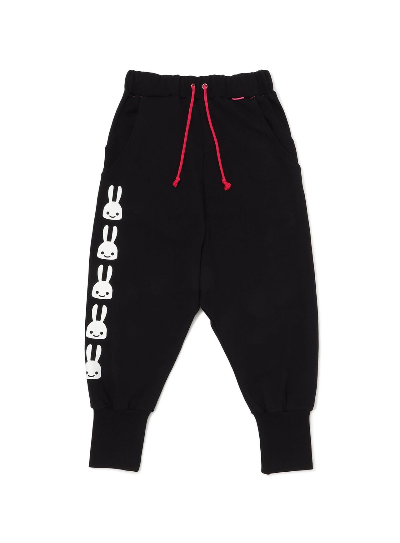 Layered Pocket Sarouel Pants,BLACK, large image number 0