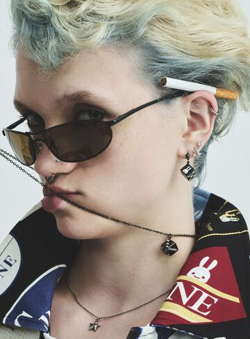 Dice Earring 1P,BLACK, small image number 4