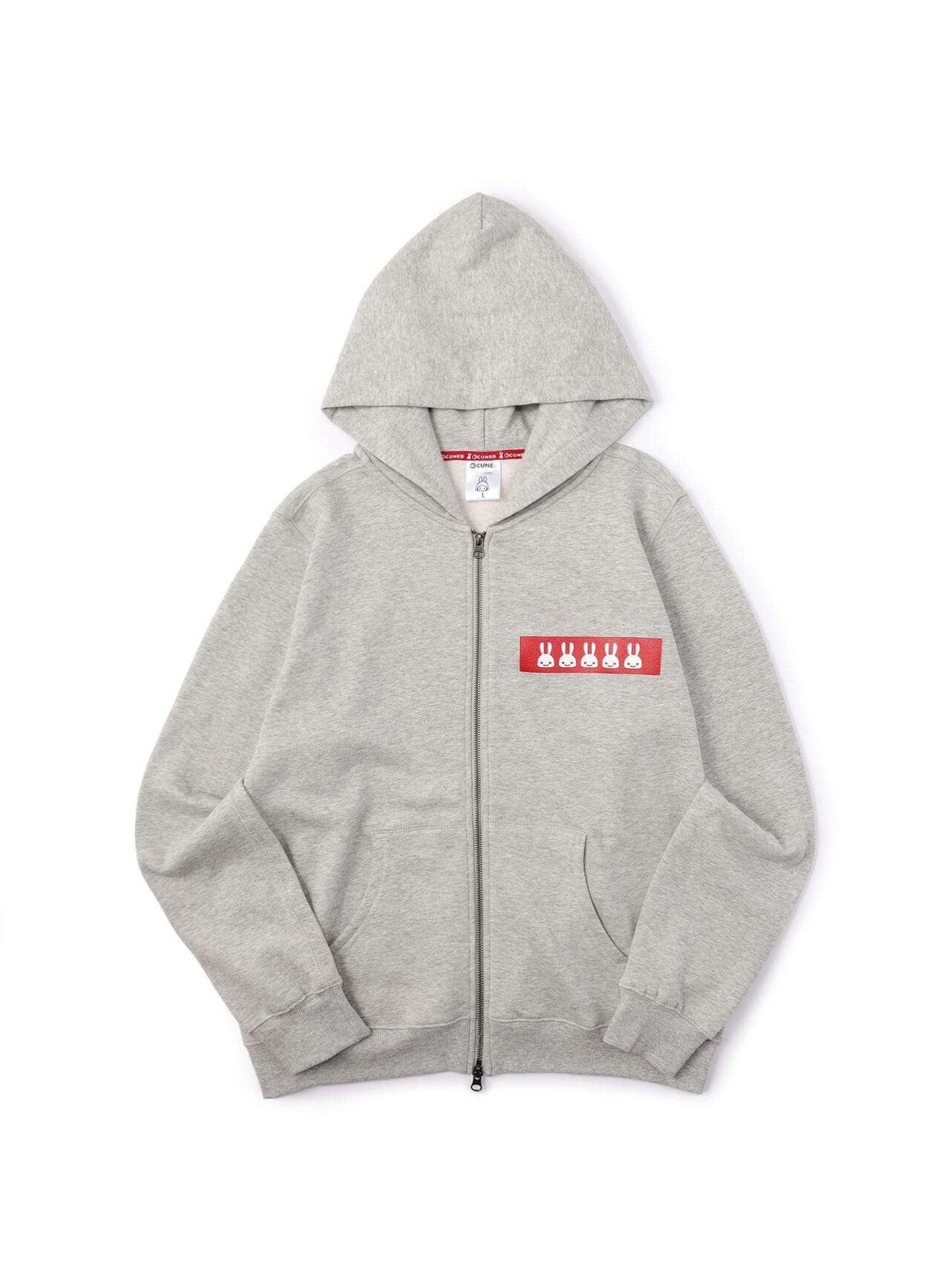 CUNE ZIP PARKA Square Text,GRAY, large image number 8