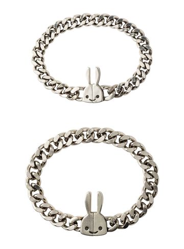 Rabbit Class Clasp Chain Bracelet,SILVER, small image number 1