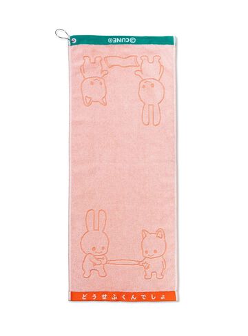 Face Towel Usachan & Neko-chan,ORANGE, small image number 0