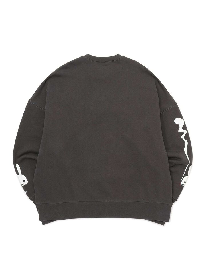 Heavyweight Big Crew Neck Sweatshirt - Tobacco and Tiger-chan,, medium