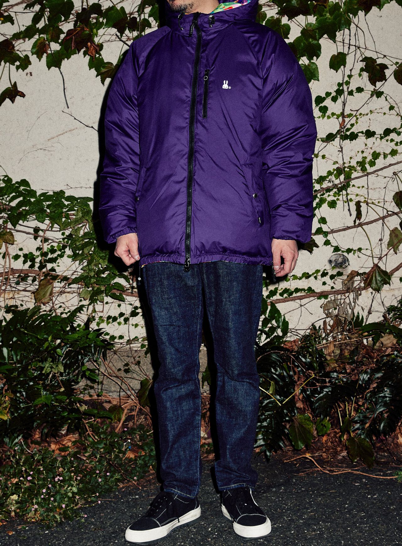Reversible down jacket with lots of rabbits,, large image number 8