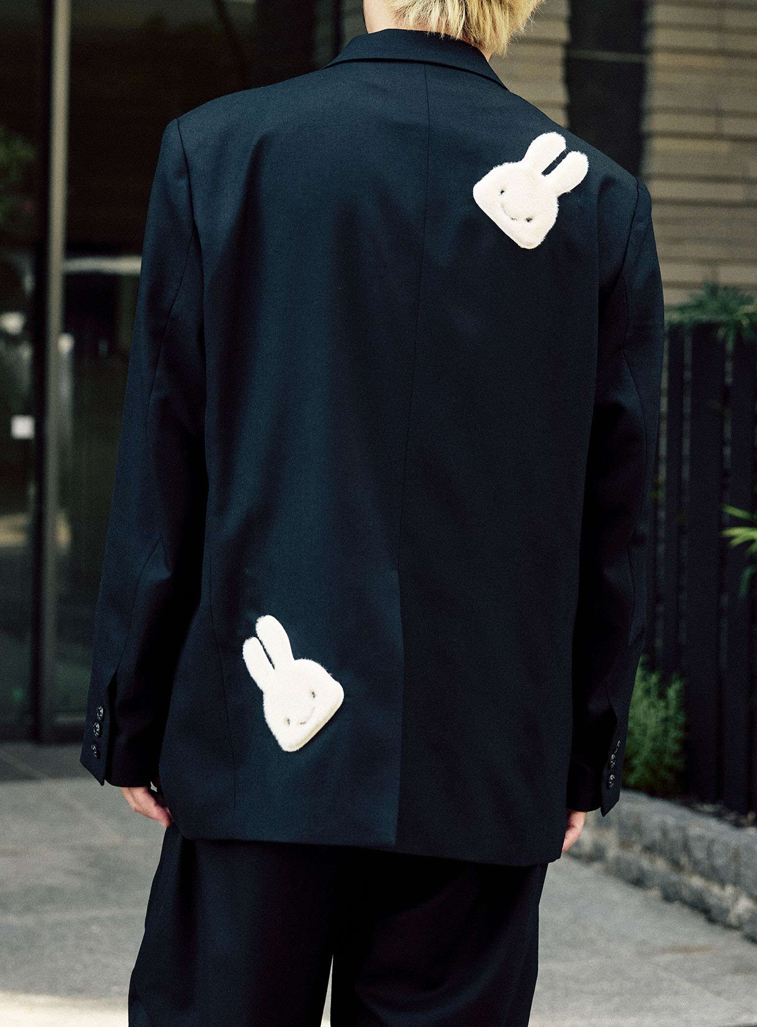 Wool Gabardine 2-Button Tailored Jacket