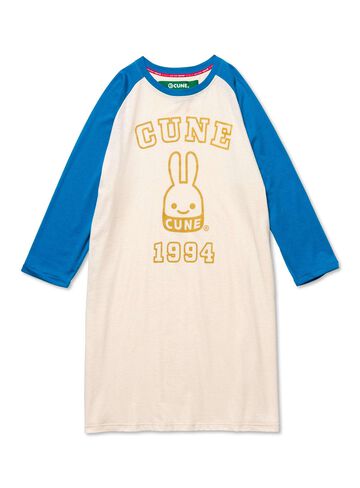 Raglan Dress,BLUE, small image number 0