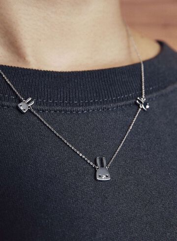 Rabbit eating stone necklace,ONE, small image number 7