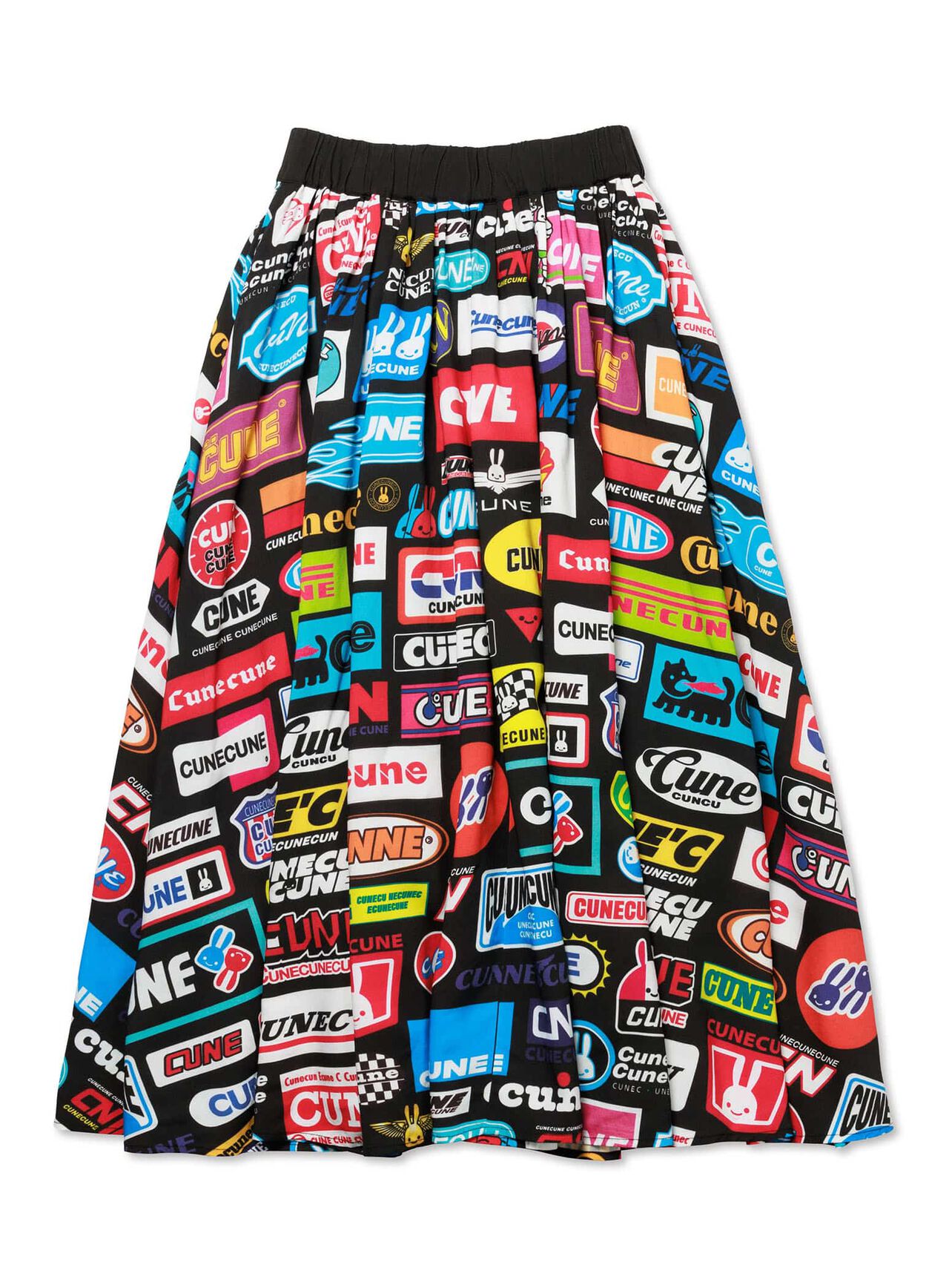 Racing Logo Long Gathered Skirt,, large image number 1