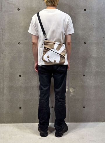 Slant Zip Shoulder Bag,BEIGE, small image number 5