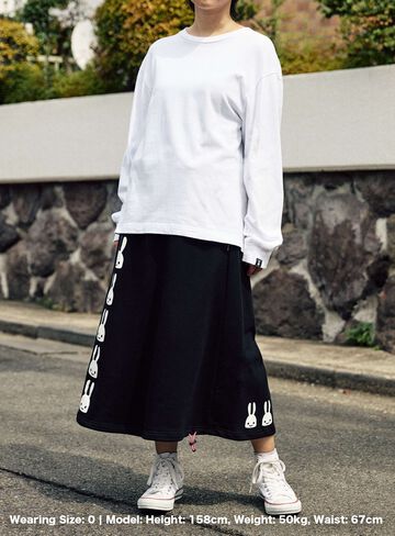 Sweat Skirt,BLACK, small image number 6