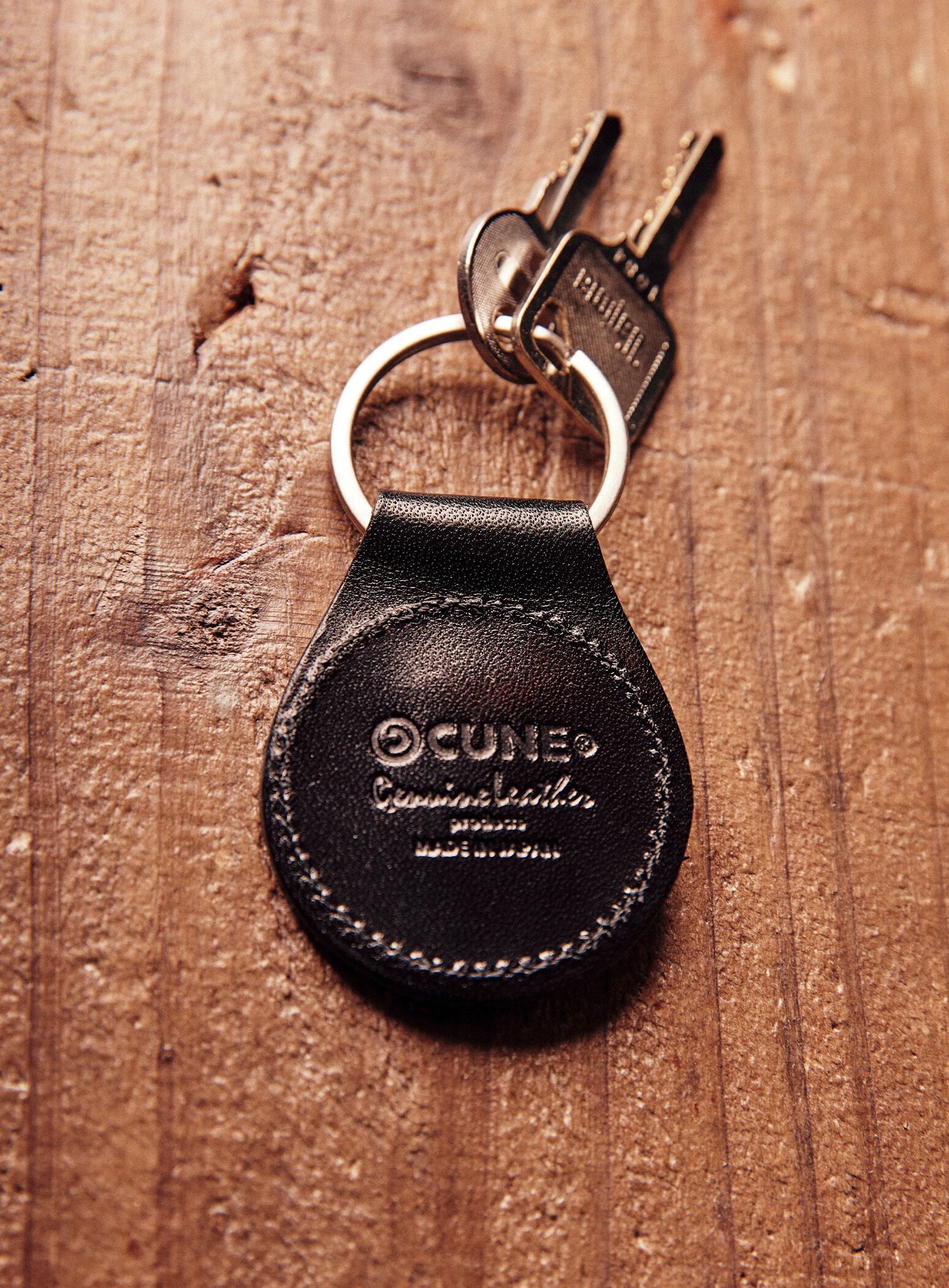 小物 ROUND&PYRAMID STUDS LEATHER SHORTKEYRING STUDS & KNITTING LEATHER SHORT KEY RING【BLACK】｜CALEE