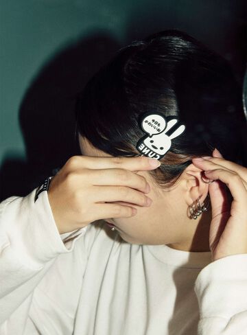 Rubber Bangs Clip Set (2 Pieces),BLACK, small image number 5