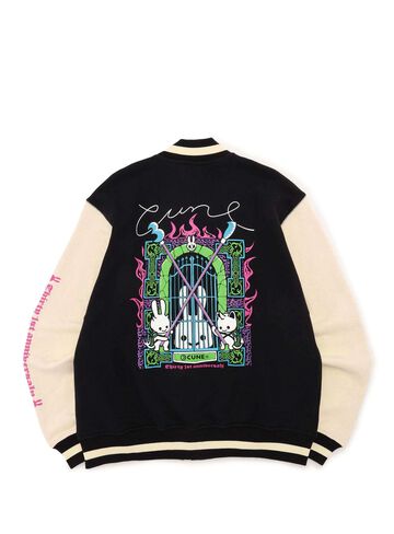 31st ANNIV Sweat Varsity Jacket - Gate,BLACK, small image number 0