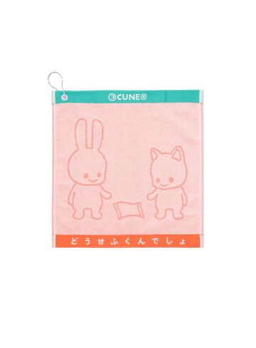 Hand Towel Usachan & Neko-chan,ORANGE, small image number 0