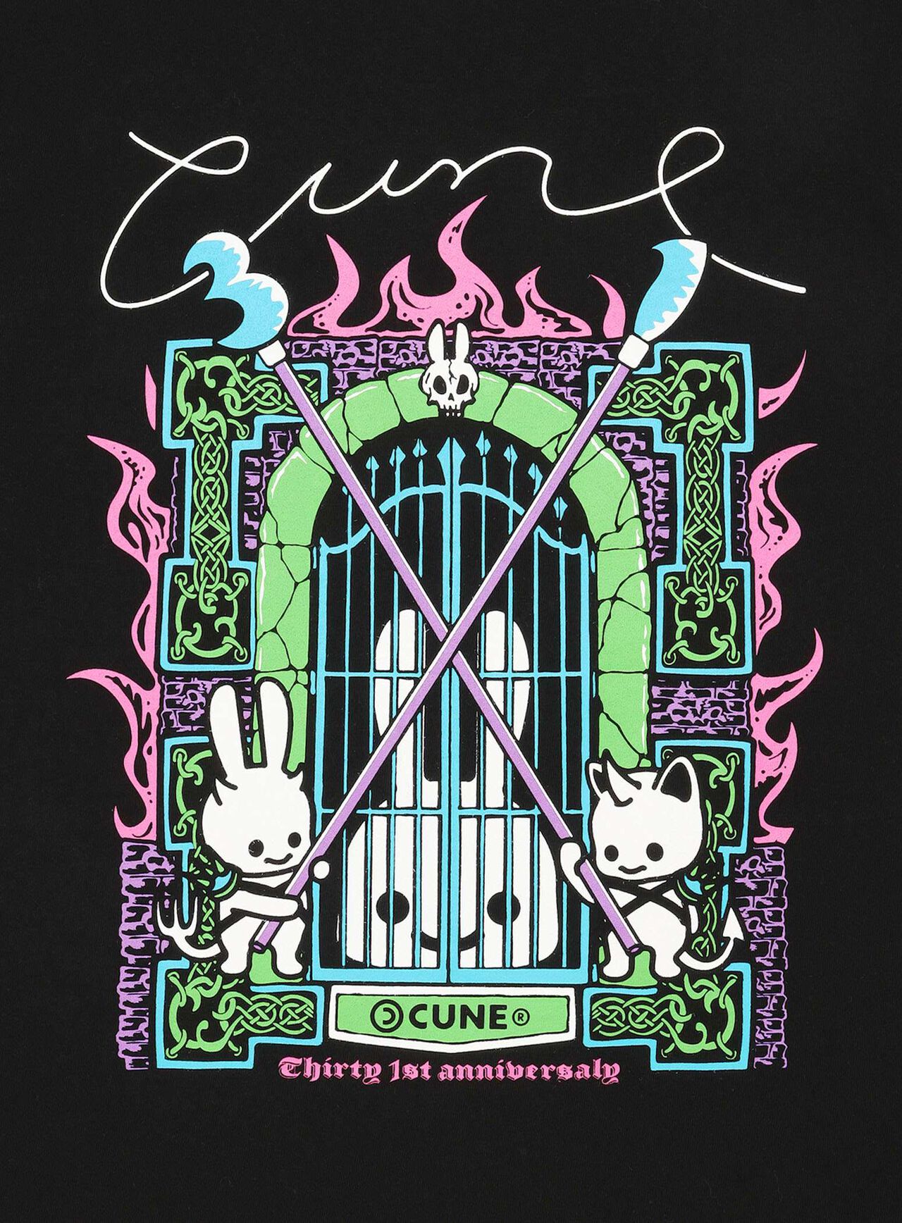 31st ANNIVERSARY T-SHIRT: GATE,BLACK, large image number 4