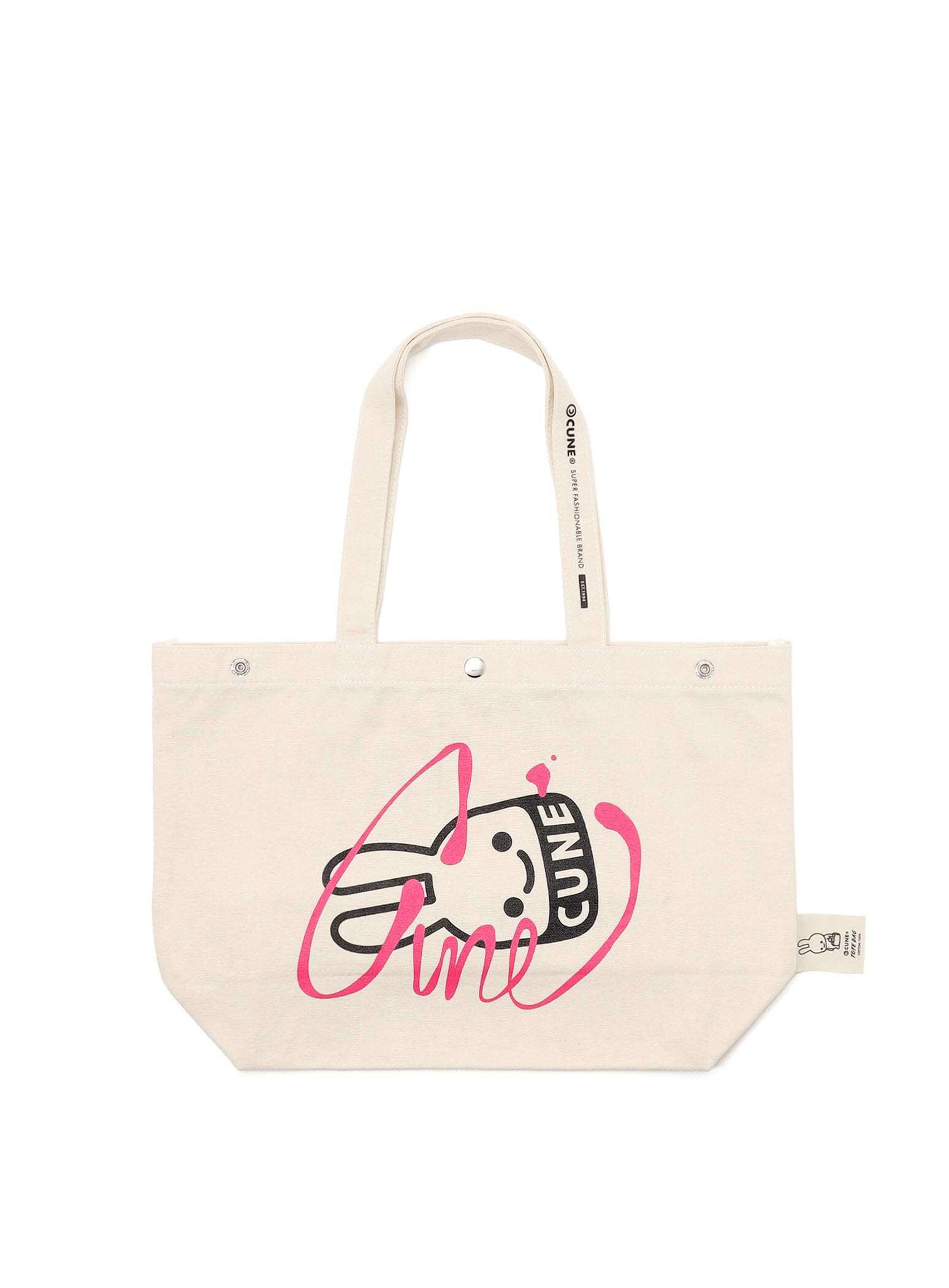 CUNE　トートバック ベーシックコットントートバッグ ウサギたくさん｜ウサギがいる｜CUNE