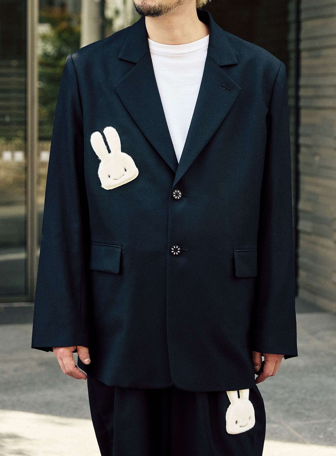 Wool Gabardine 2-Button Tailored Jacket,, large image number 8