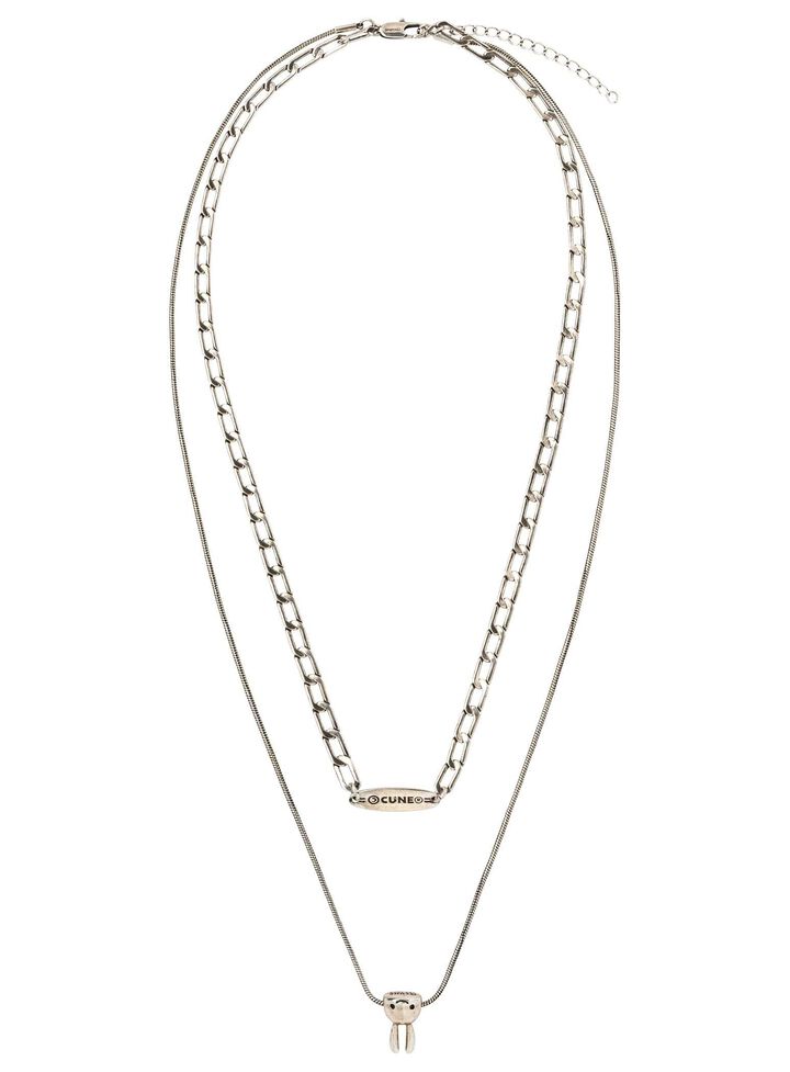 3D Upside-Down Bunny Double Necklace,, medium