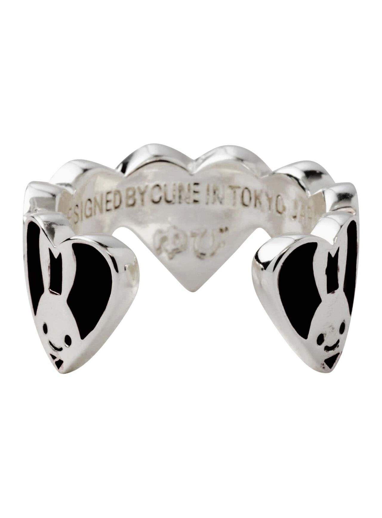 Heart Bunny Ring,BLACK, large image number 2