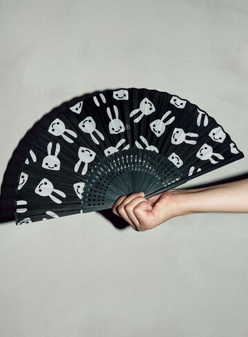 Bamboo & Cloth Fan,PURPLE, small image number 9