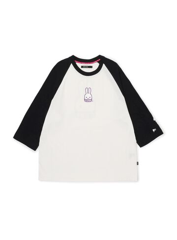 Dog and Human Raglan T-Shirt - CUNE Rabbit,WHITE, small image number 0