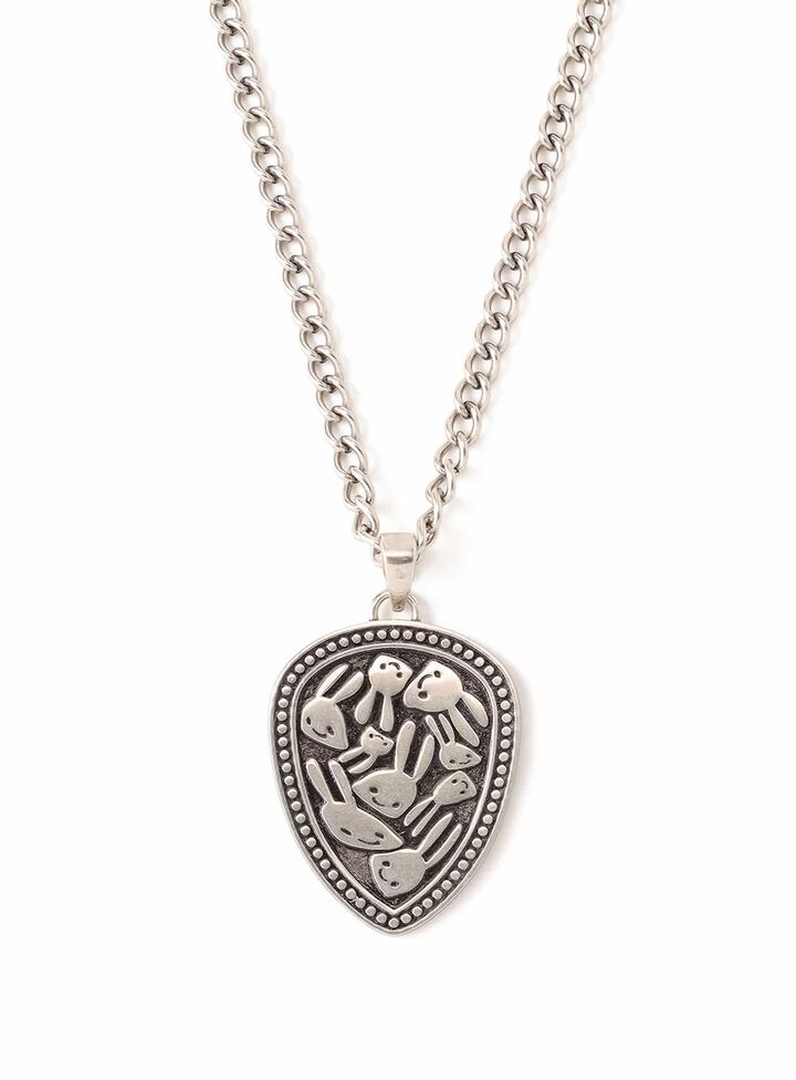 Wobbly Bunny Shield Necklace,, medium