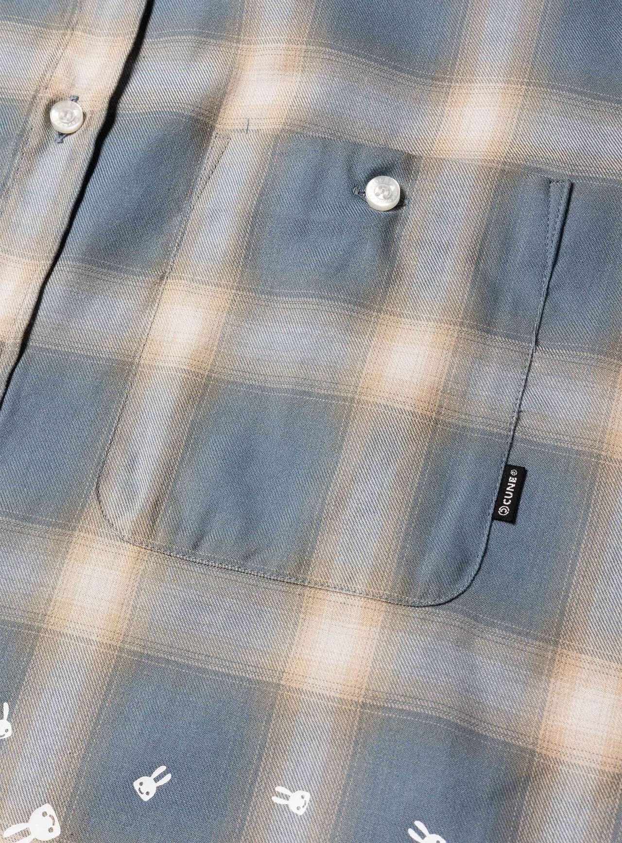 Short Sleeve BD Shirt Ombre Check,BLUE, large image number 4