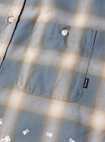 Short Sleeve BD Shirt Ombre Check,BLUE, small image number 4