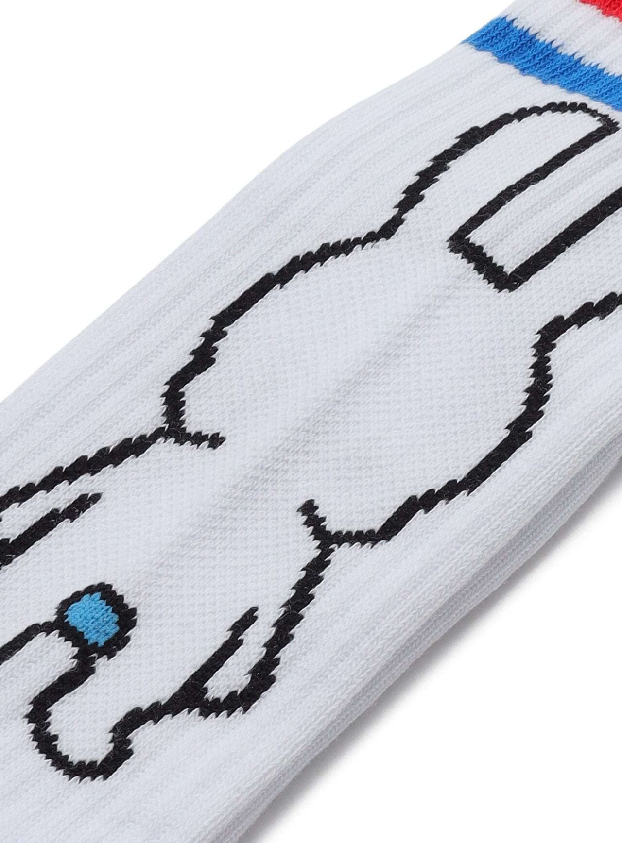 Line Bunny Socks,BLUE, large image number 2