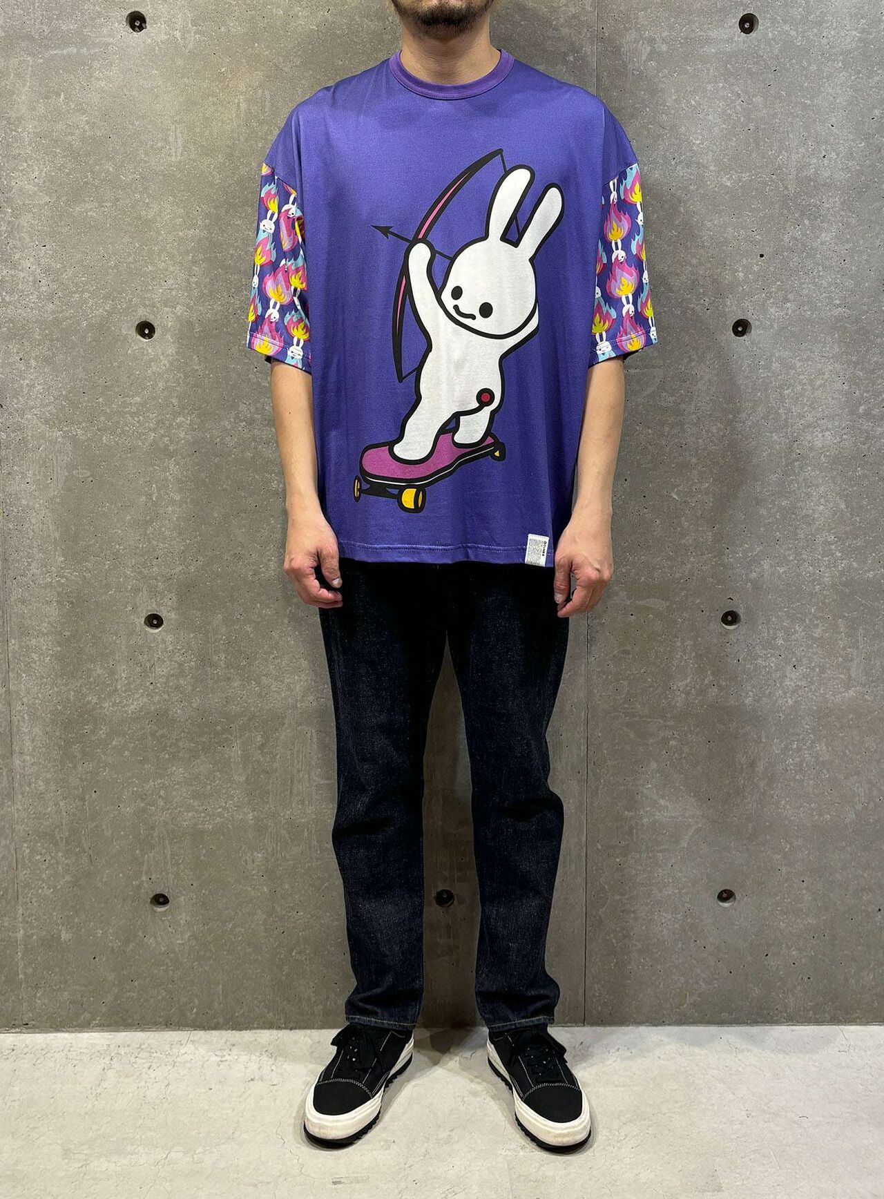SK8BOW Big T-Shirt,PURPLE, large image number 5