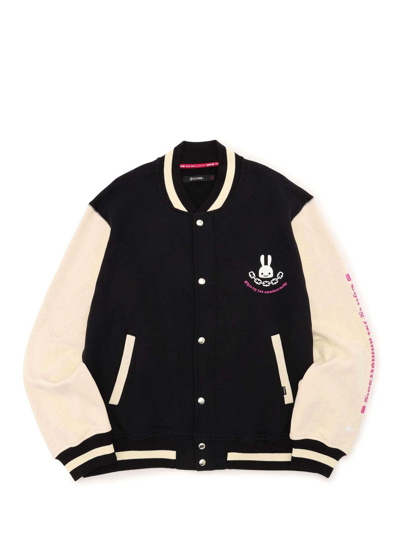 31st ANNIV Sweat Varsity Jacket - Gate,BLACK, large image number 1