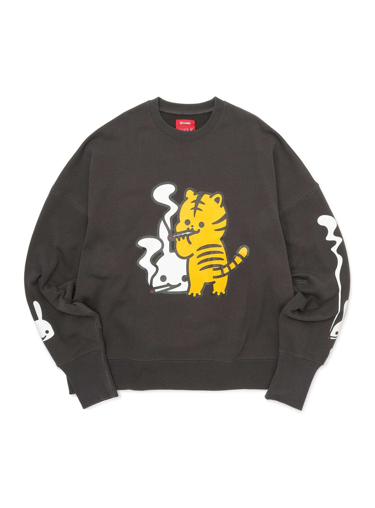 Heavyweight Big Crew Neck Sweatshirt - Tobacco and Tiger-chan,, large image number 0