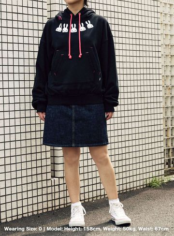 Layered Pocket Wide Pullover Hoodie,BLACK, small image number 7