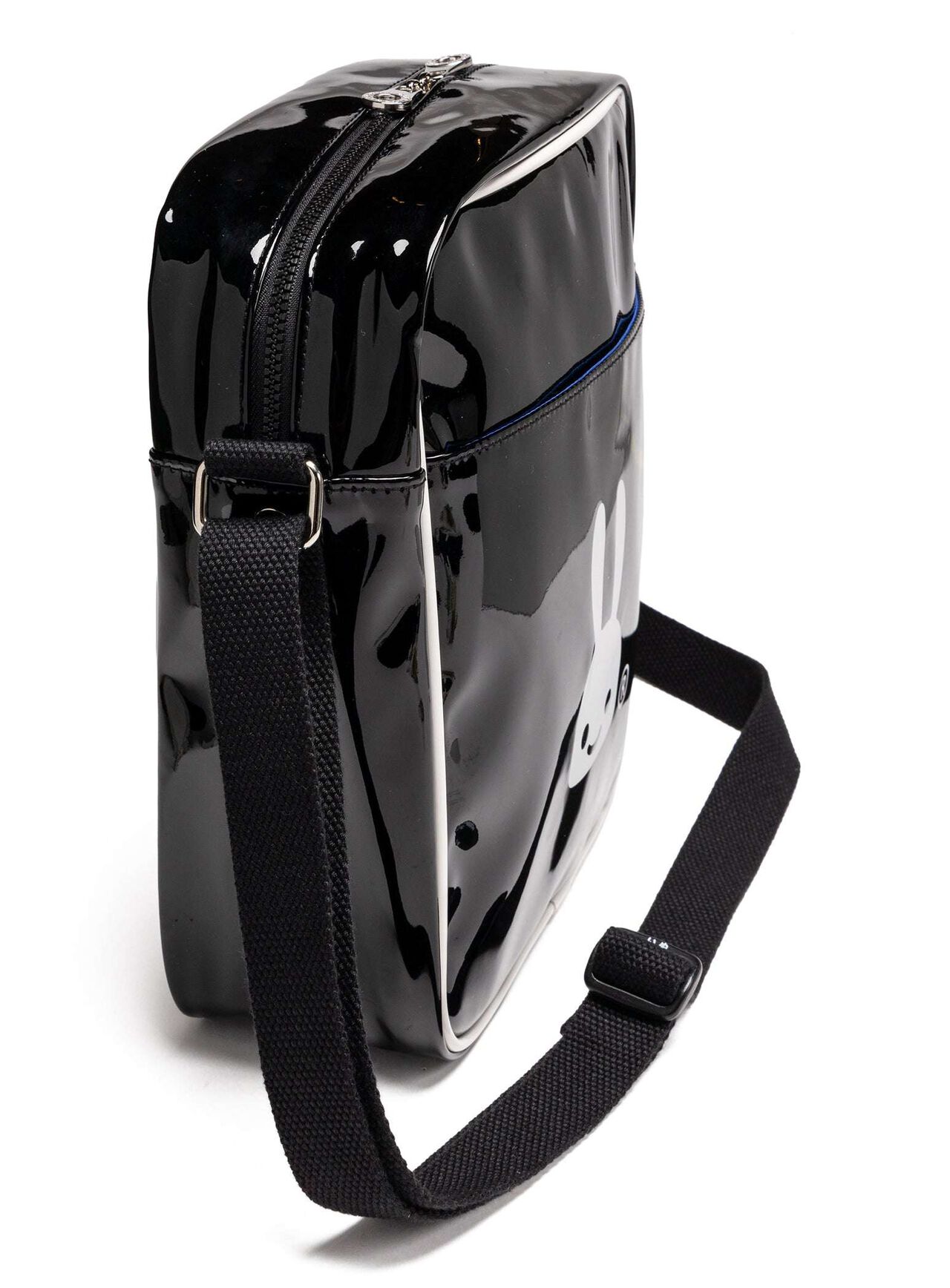 Enamel Shoulder Bag,BLACK, large image number 1