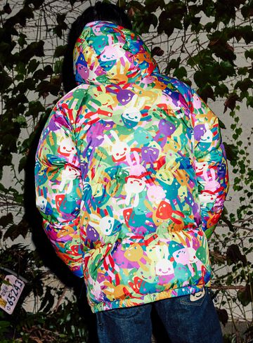 Reversible down jacket with lots of rabbits,, small image number 16