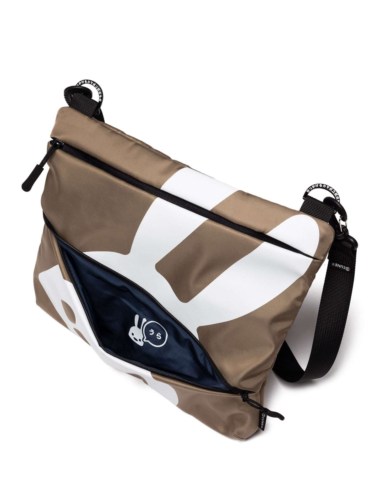Slant Zip Shoulder Bag