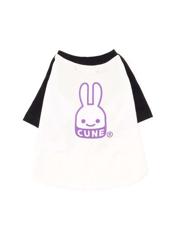 Dog and Human Raglan T-Shirt - CUNE Rabbit,WHITE, small image number 0
