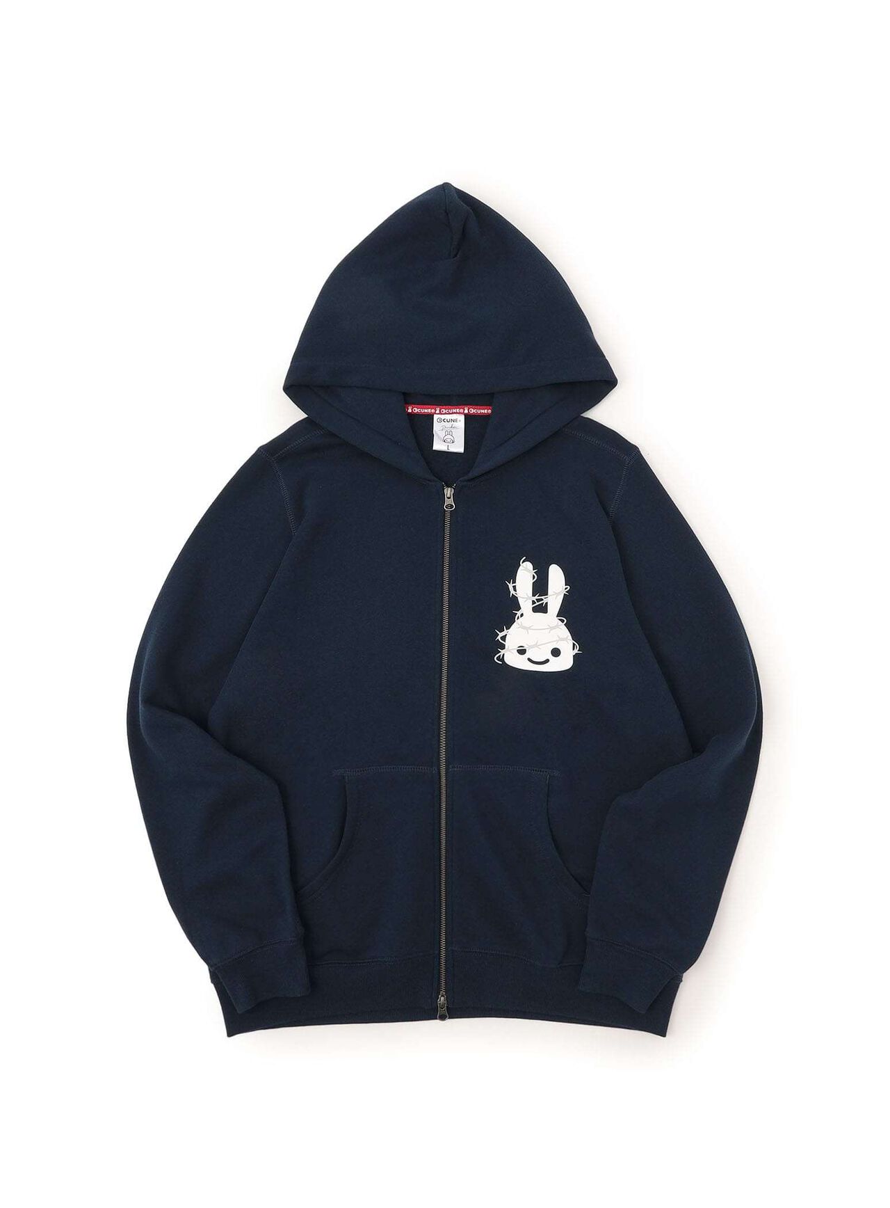 CUNE ZIP PARKA with Barbed Wire,BLACK, large image number 8