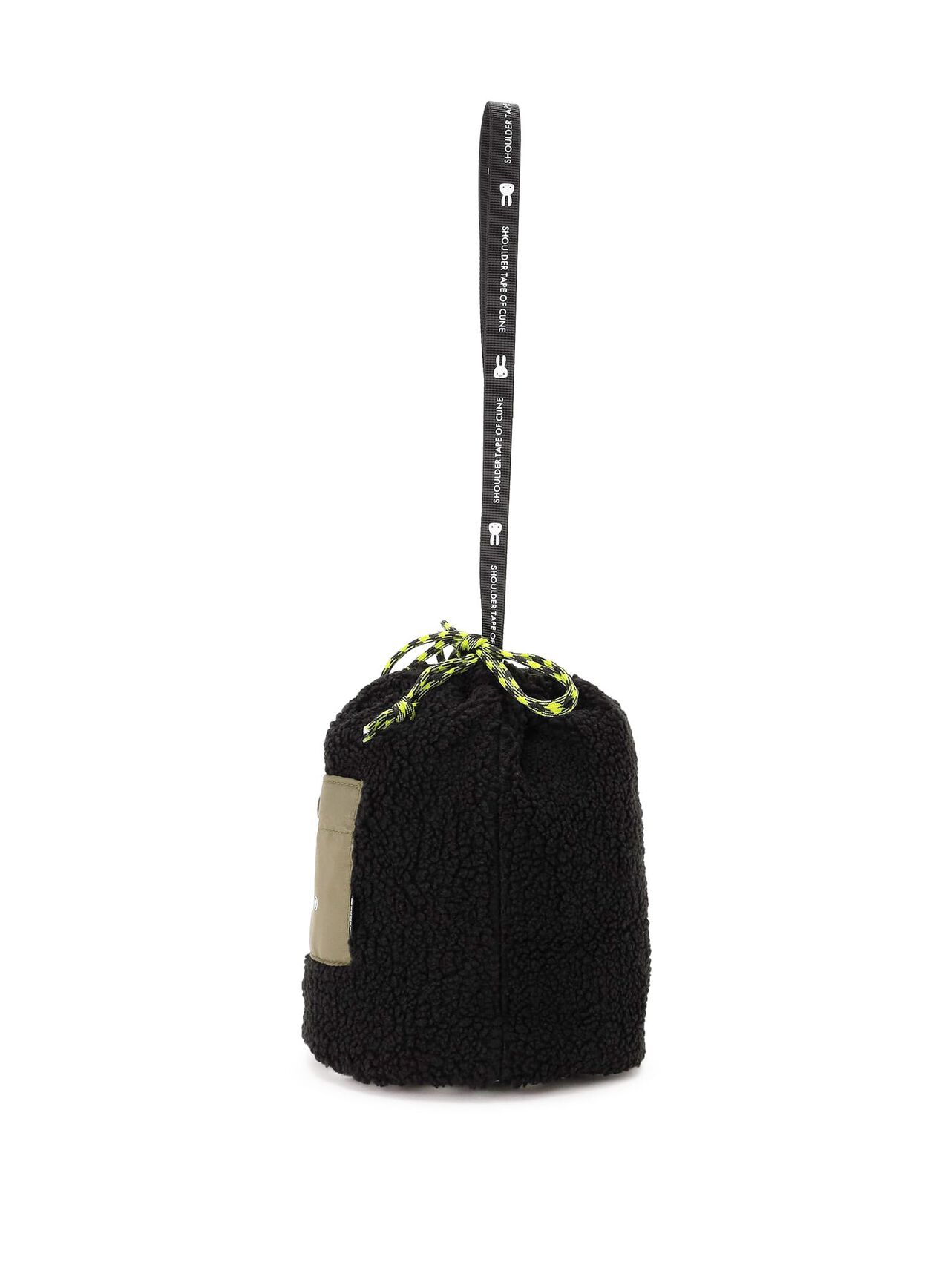 Fuzzy Drawstring Shoulder Bag,ONE, large image number 1