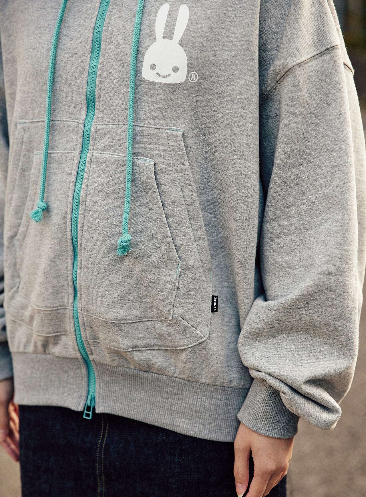 Layered Pocket Wide Full Zip Hoodie,, large image number 10