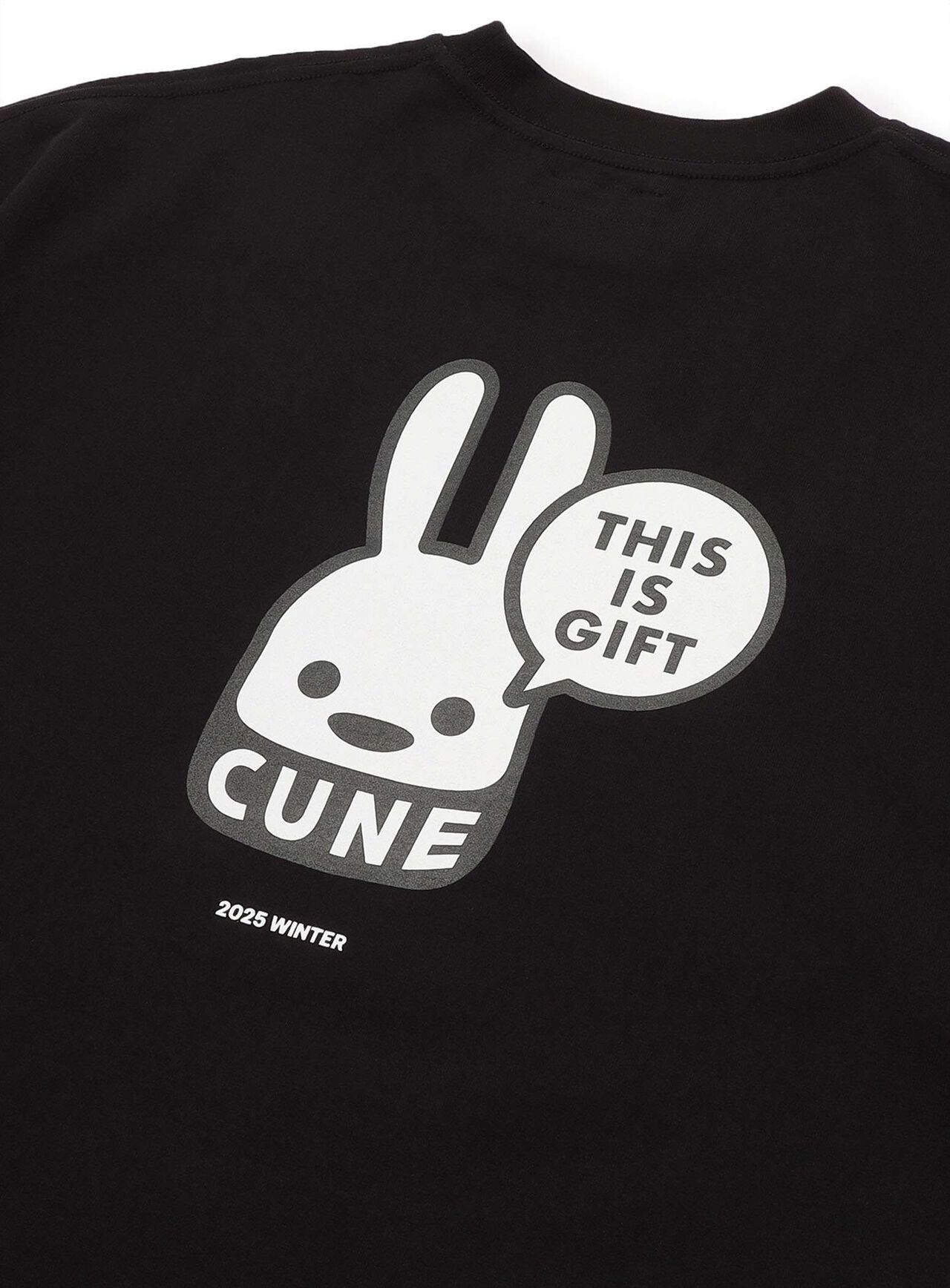 PTGC 2025 WINTER Big Tee - This is a Gift,BLACK, large image number 5