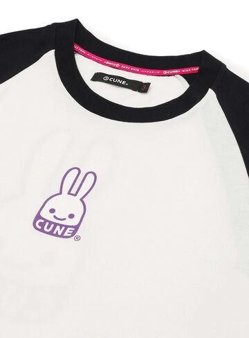 Dog and Human Raglan T-Shirt - CUNE Rabbit,WHITE, small image number 2