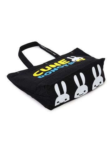 Basic Cotton Tote Bag CUNE DONOT5,BLACK, small image number 4