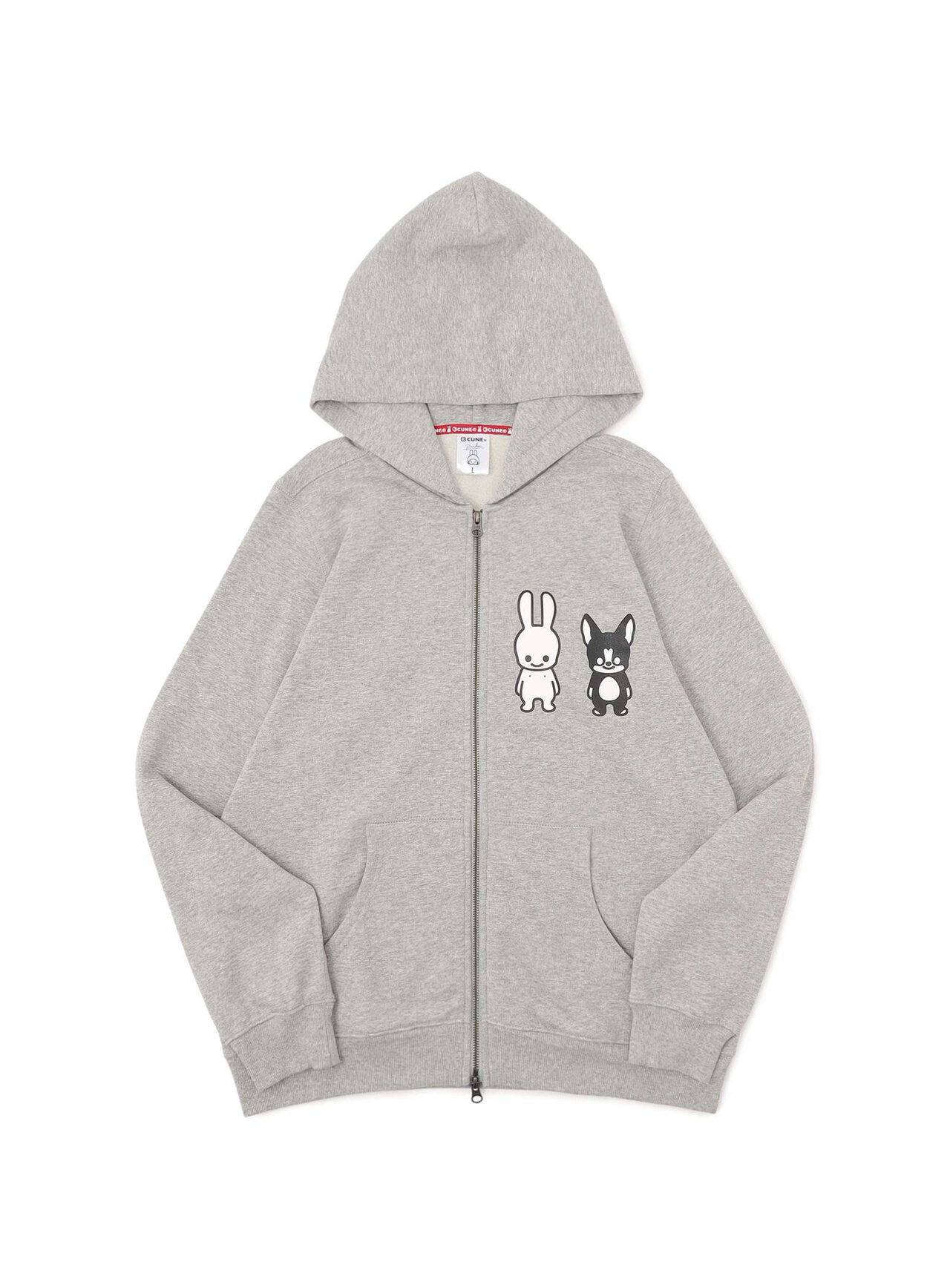 CUNE ZIP PARKA Boston Terrier,GRAY, large image number 0