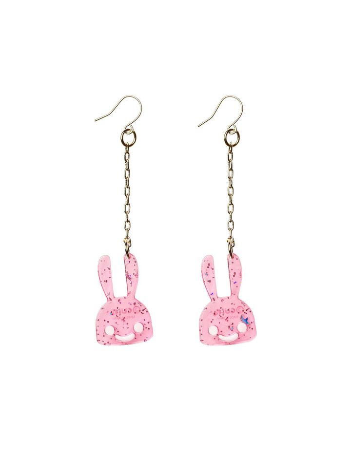 Clear Bunny Earrings 2P,, medium